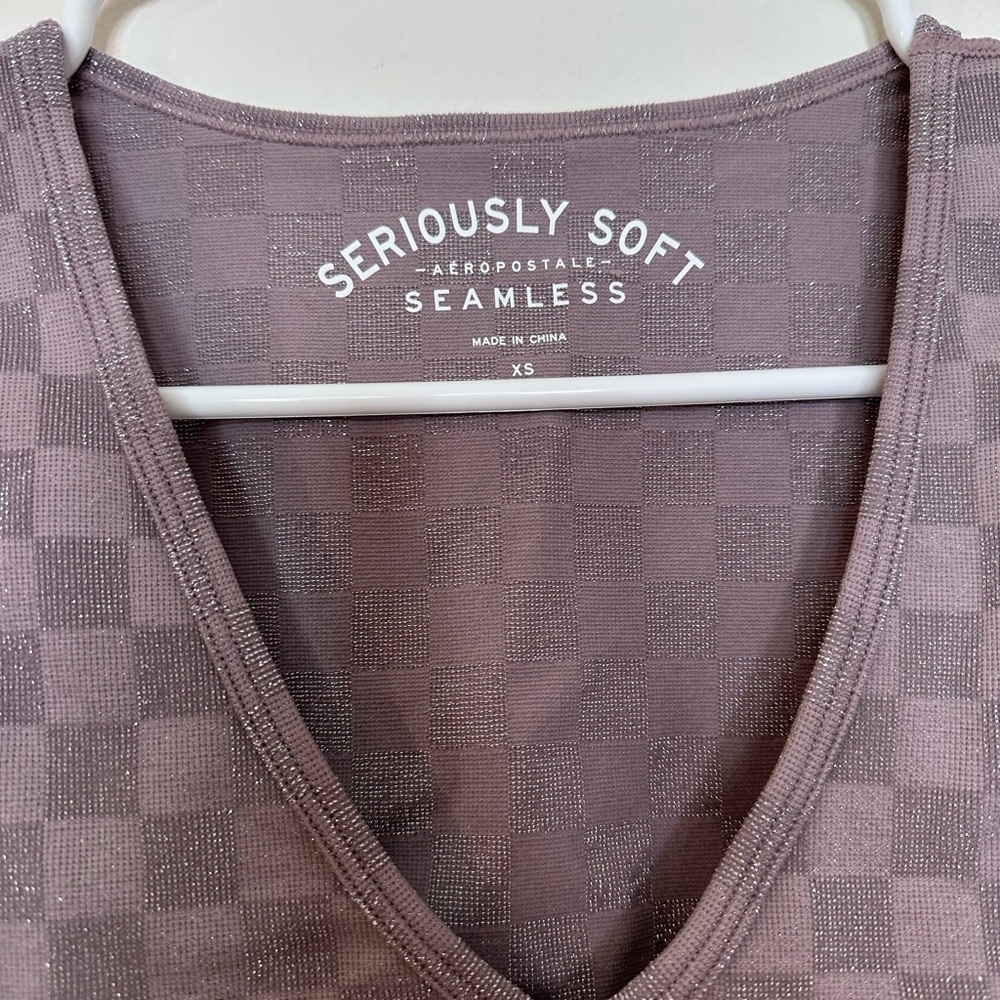 Aeropostale Seriously Soft Checkered Bra - Gray - Picture 2 of 3
